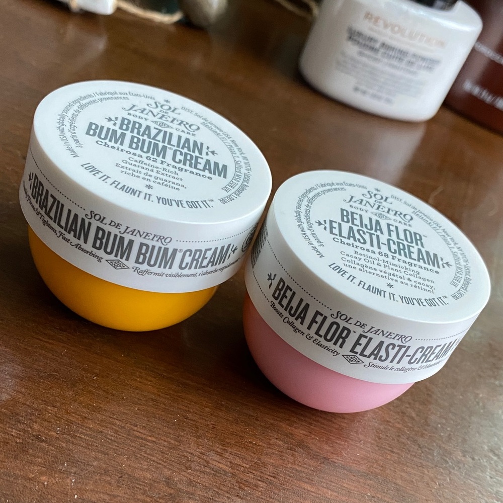 Sol de Janeiro Brazilian Bum Bum Cream and Beija Flor Elasti-Cream travel size